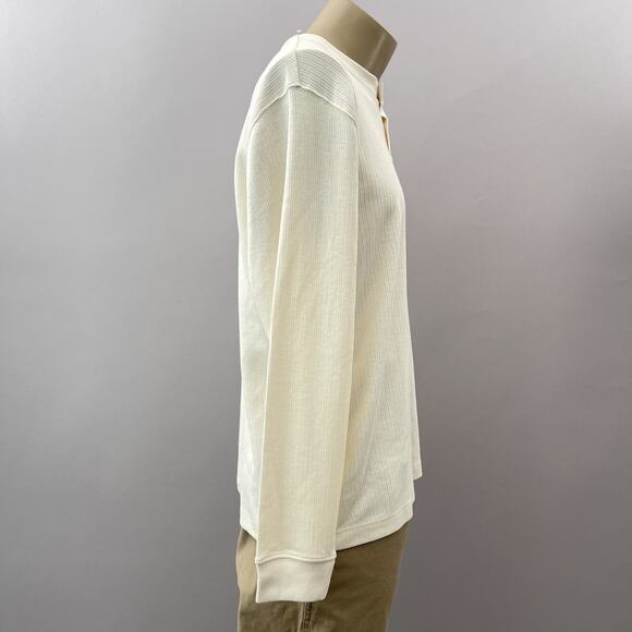 NWT Madewell Textured Long Sleeve Henley Tee Lighthouse Men's Size Medium - Picture 4 of 16